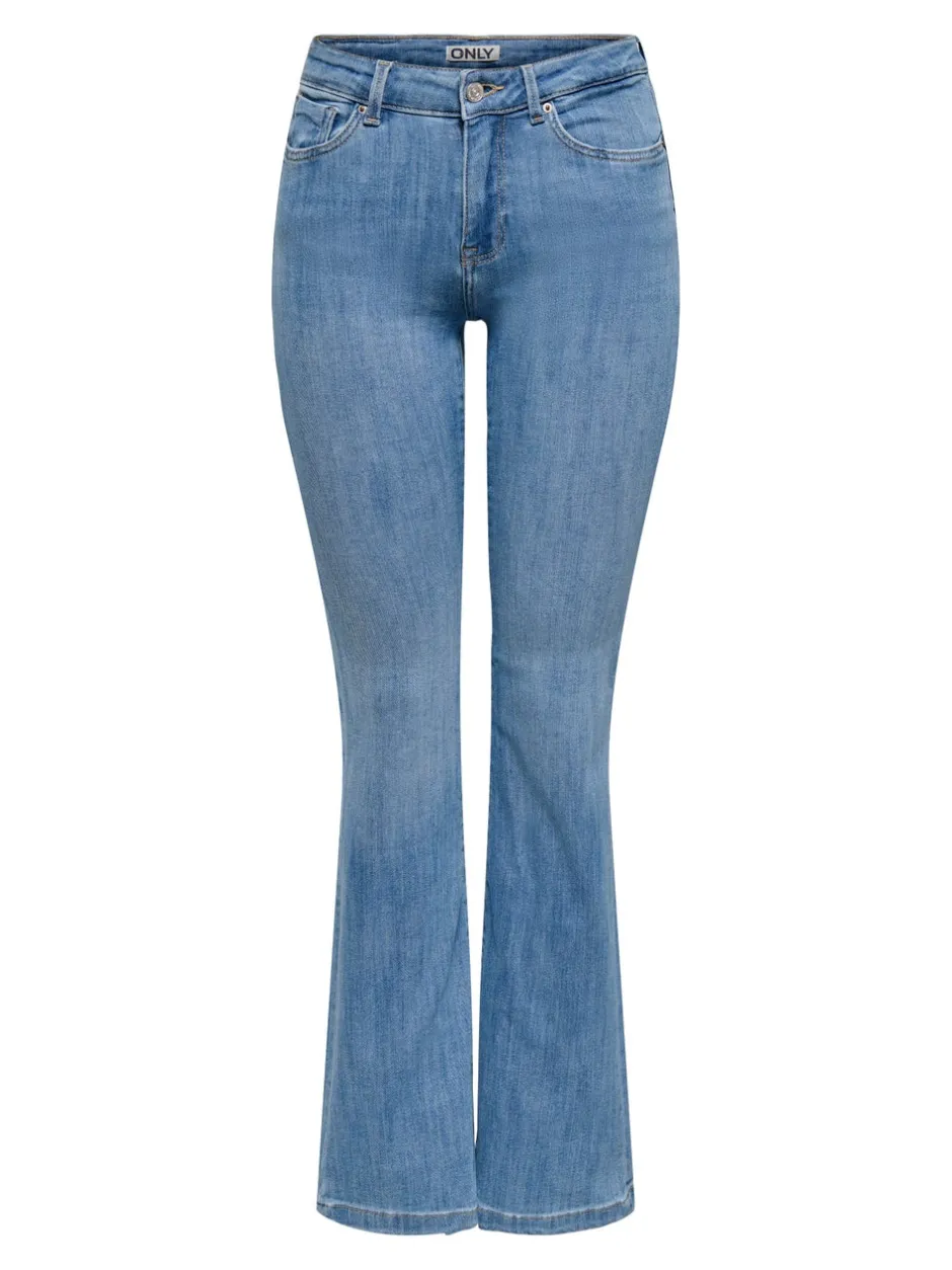 Hot ONLPOWER Mellemhøj talje Flared fit Jeans Dame Jeans|Jeans