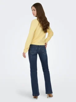 New ONLPOWER Mellemhøj talje Flared fit Jeans Dame Jeans|Jeans
