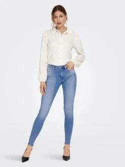 Sale ONLPOWER Mellemhøj talje Skinny fit Jeans Dame Jeans|Jeans