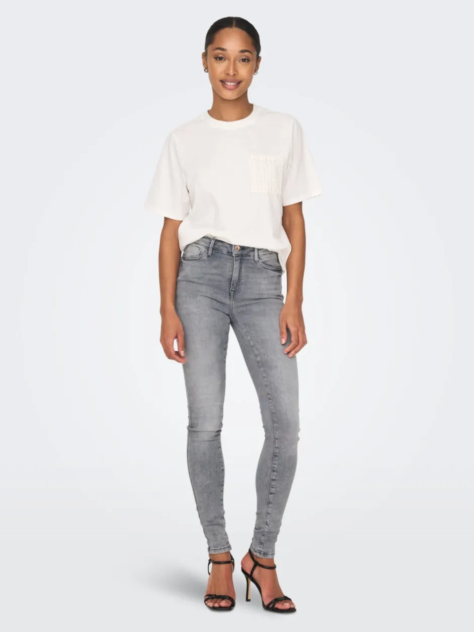 Hot ONLPOWER Mellemhøj talje Skinny fit Jeans Dame Jeans|Jeans