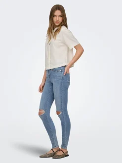 Discount ONLPOWER Mellemhøj talje Skinny fit Ankellængde Jeans Dame Jeans|Jeans