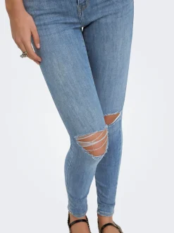 Discount ONLPOWER Mellemhøj talje Skinny fit Ankellængde Jeans Dame Jeans|Jeans