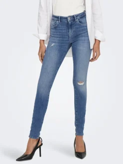 Online ONLPOWER Mellemhøj talje Skinny fit Jeans Dame Jeans|Jeans