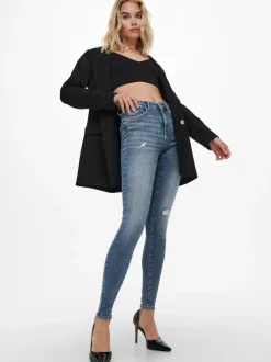 Online ONLPOWER Mellemhøj talje Skinny fit Jeans Dame Jeans|Jeans