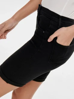 Outlet ONLRAIN Mellemhøj talje Bodycon fit Denim-shorts Dame Shorts|Double Denim