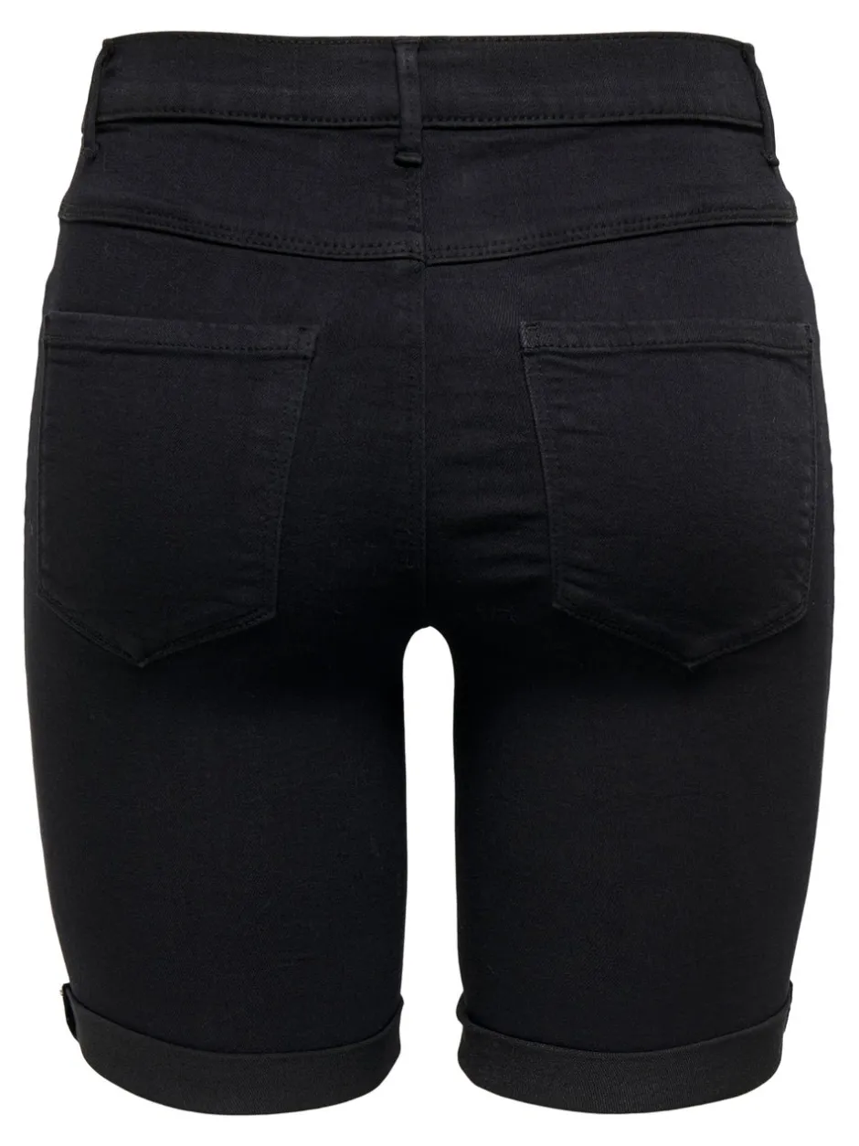 Outlet ONLRAIN Mellemhøj talje Bodycon fit Denim-shorts Dame Shorts|Double Denim