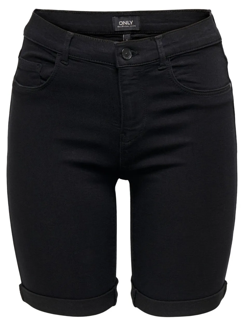 Outlet ONLRAIN Mellemhøj talje Bodycon fit Denim-shorts Dame Shorts|Double Denim