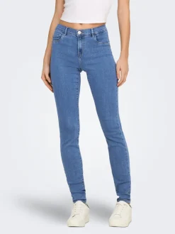 Best ONLRAIN Mellemhøj talje Skinny fit Jeans Dame Jeans|Jeans