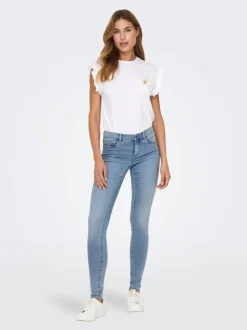 Discount ONLRAIN Mellemhøj talje Skinny fit Jeans Dame Jeans|Jeans