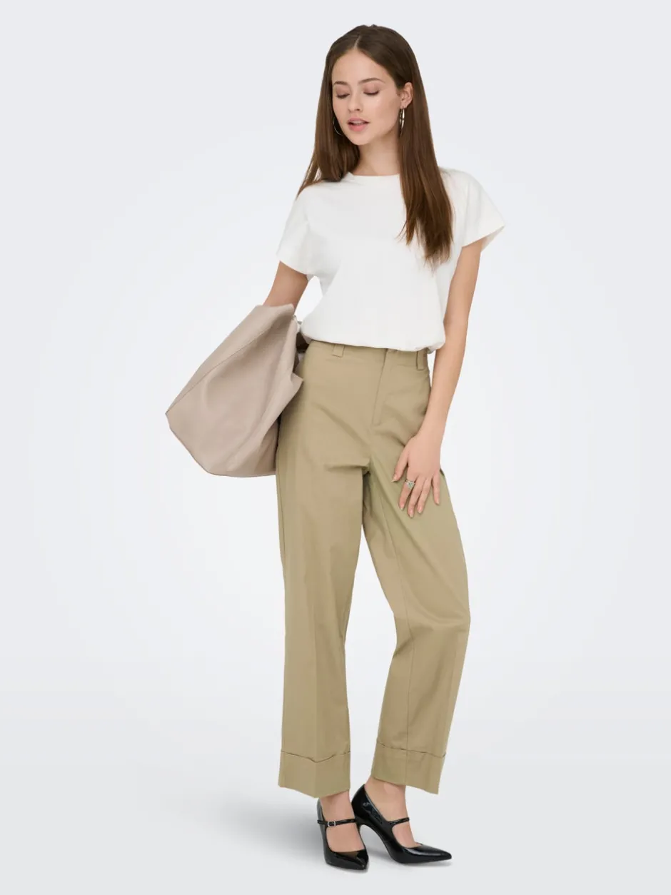 Discount ONLROSALIE Cropped fit Chinobukser Dame Bukser