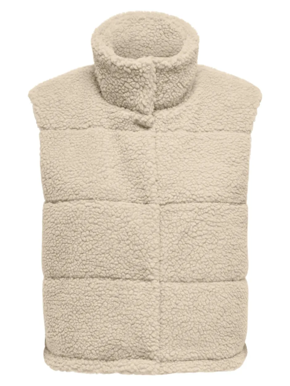New ONLSANDRA Teddy-vest Dame Jakker Og Frakker