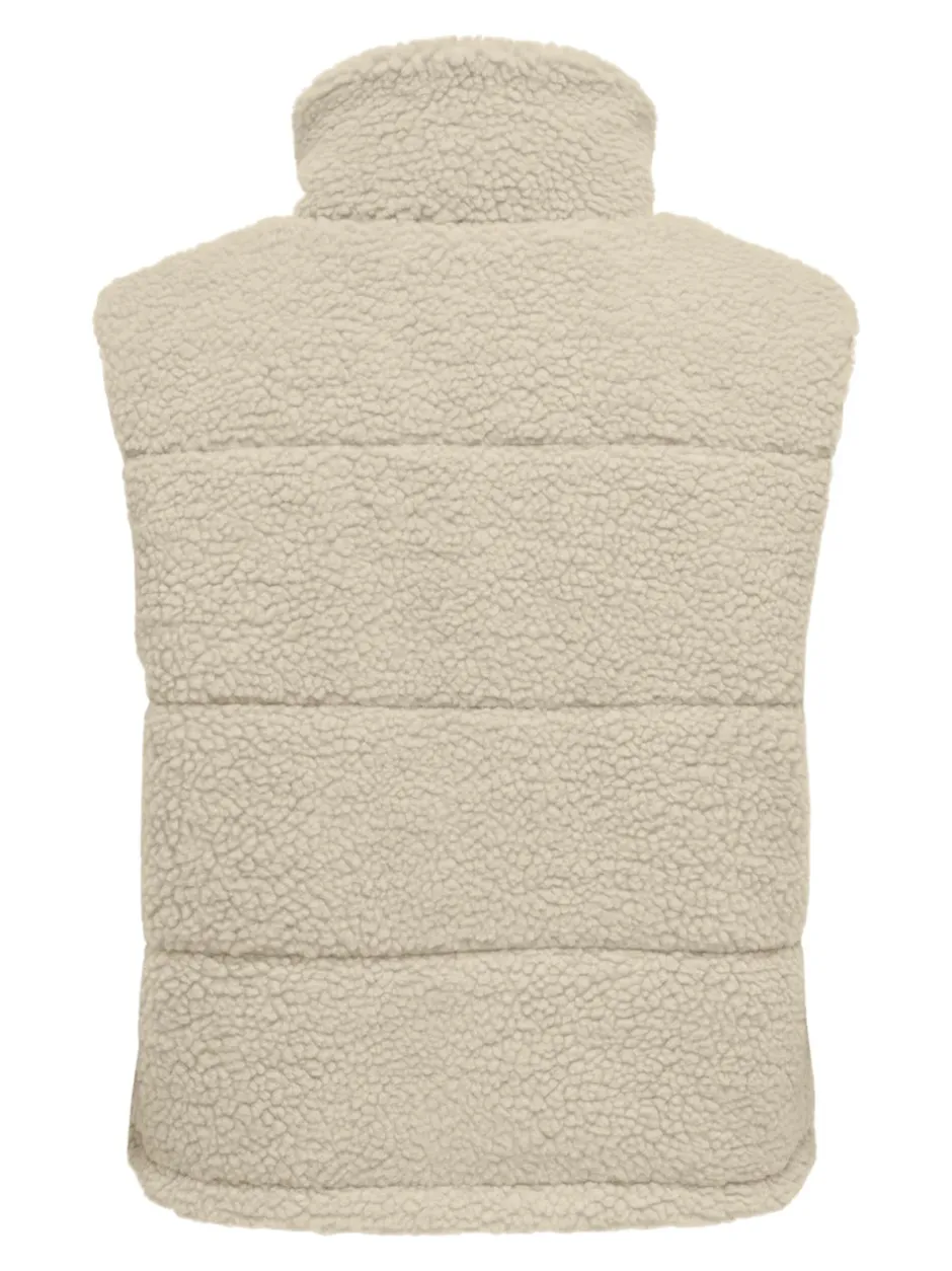New ONLSANDRA Teddy-vest Dame Jakker Og Frakker