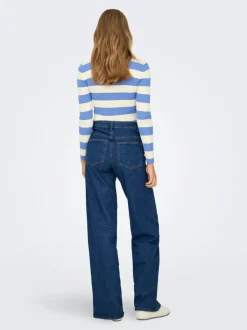 Hot ONLSANNA Høj talje Wide leg fit Jeans Dame Jeans|Jeans