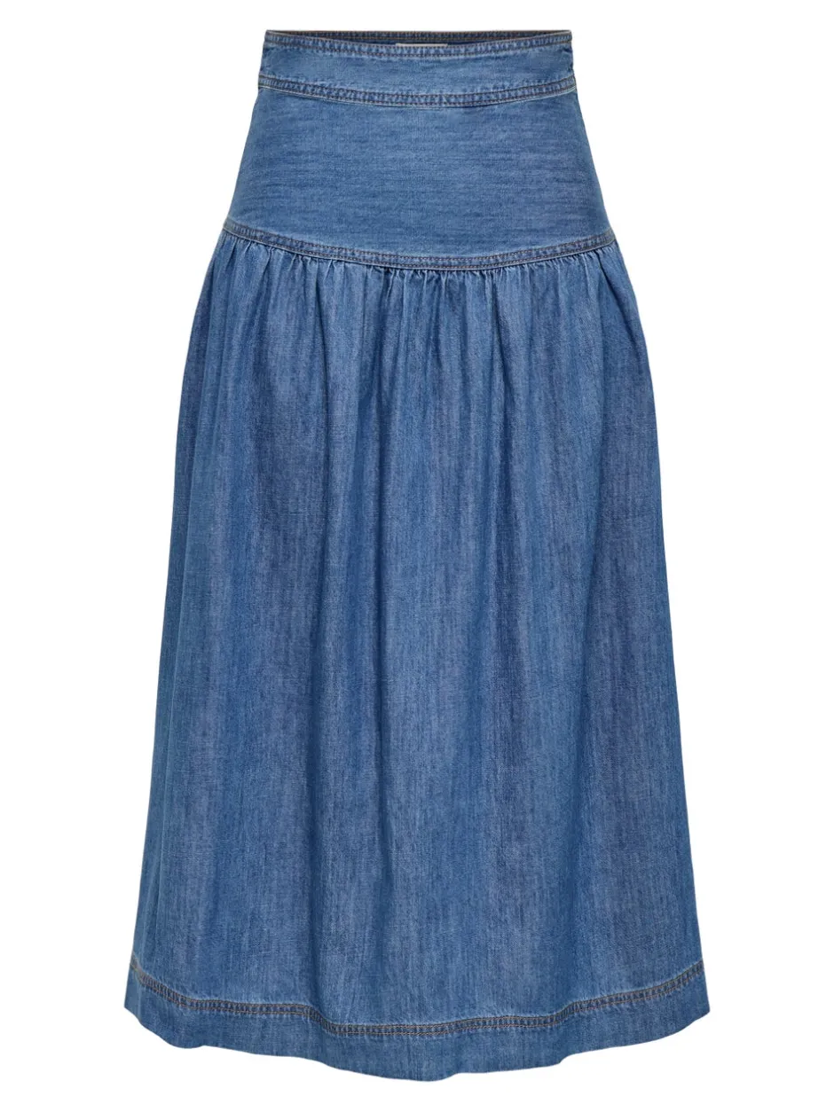 New ONLSEVIGNY Denim-nederdel Lang nederdel Dame Nederdele