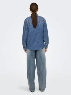 New ONLSEVIGNY Denim-skjorte Dame Skjorter