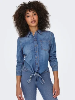 Clearance ONLSEVIGNY Denim-skjorte Dame Skjorter