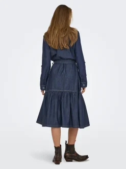 Outlet ONLSEVIGNY Lang kjole Dame Kjoler|Double Denim