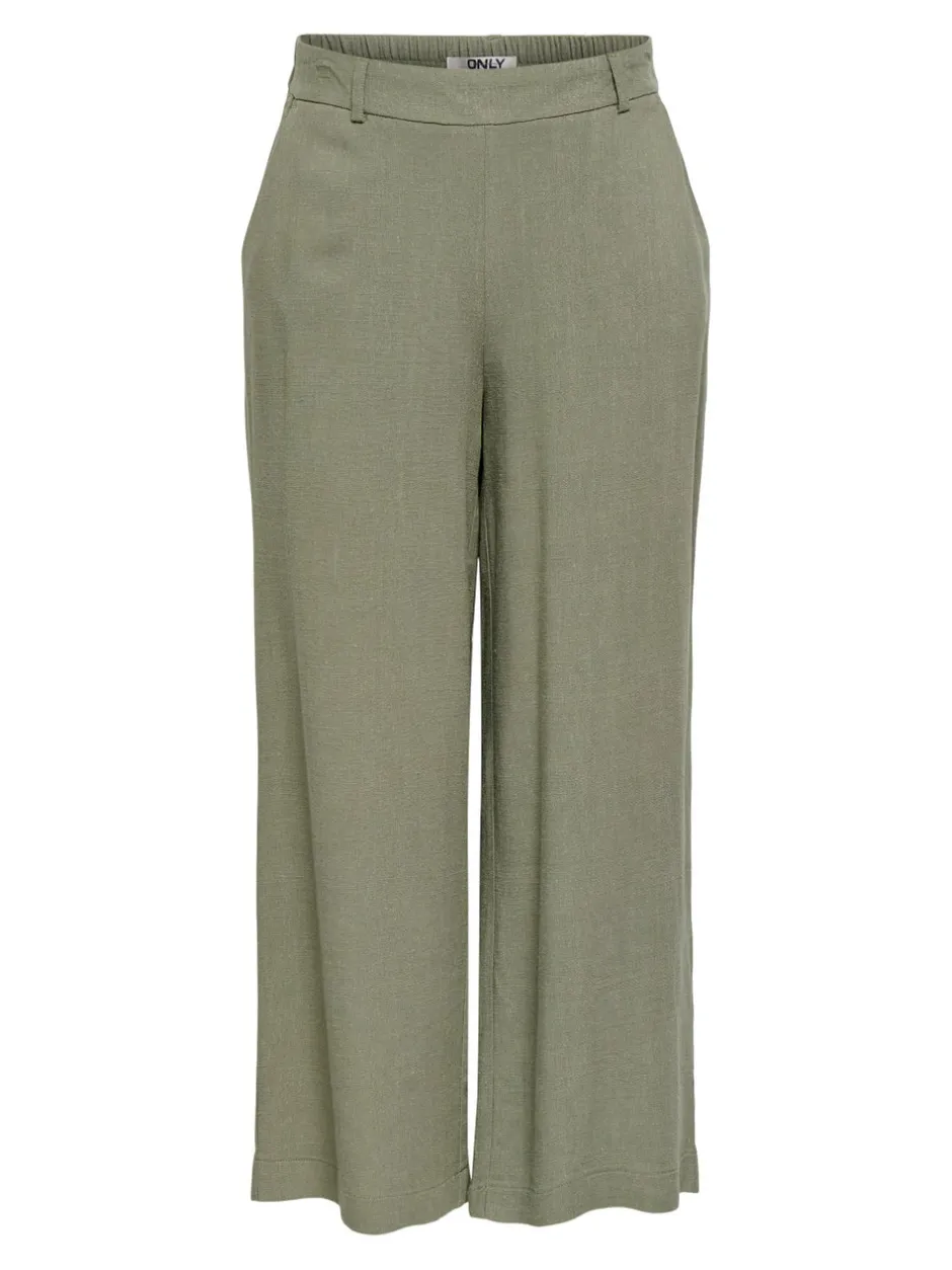 Outlet ONLSIESTA Cropped fit Hør Culottebukser Dame Bukser