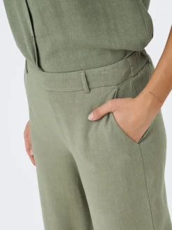 Outlet ONLSIESTA Cropped fit Hør Culottebukser Dame Bukser