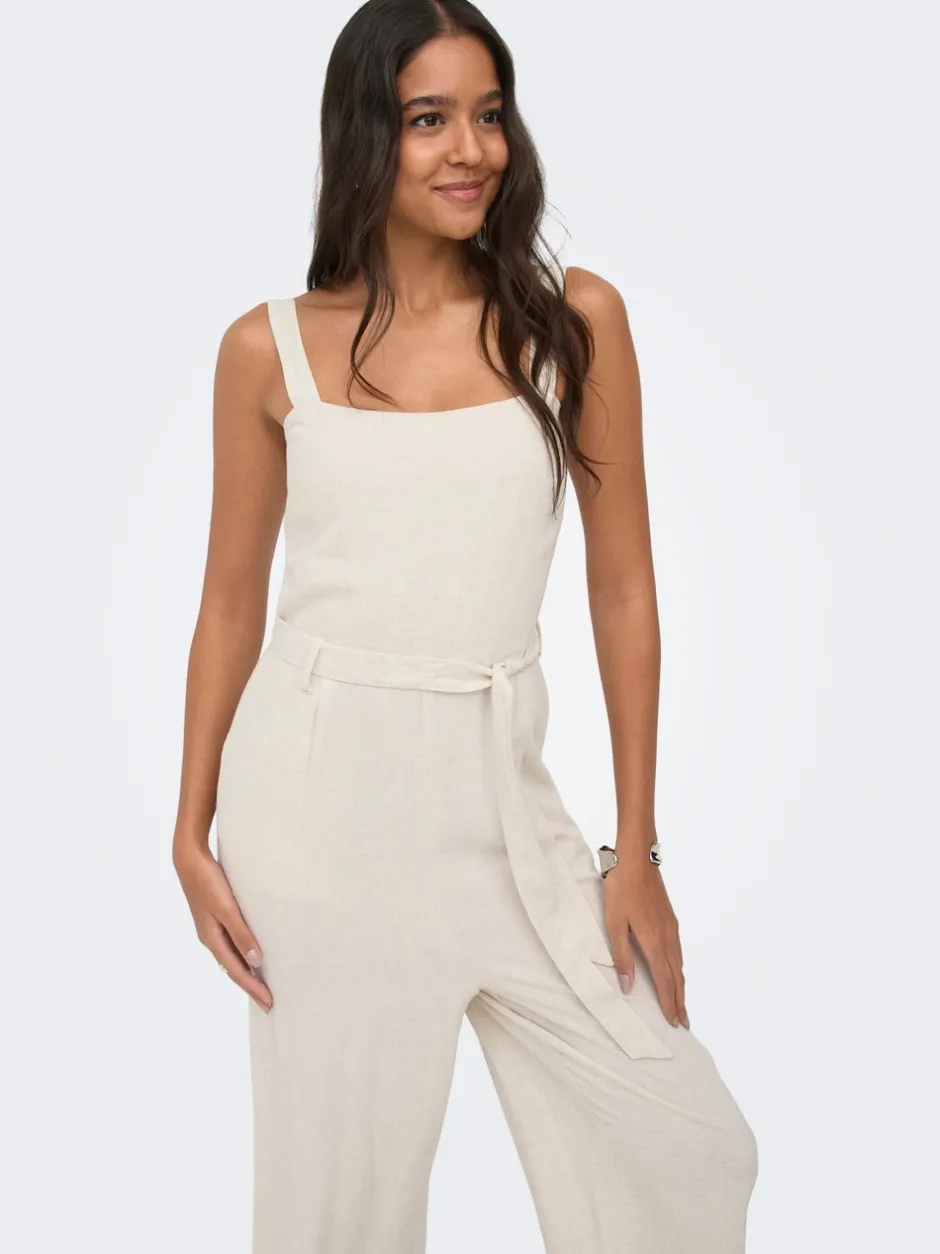 New ONLSIESTA Hør Jumpsuit Dame Jumpsuits