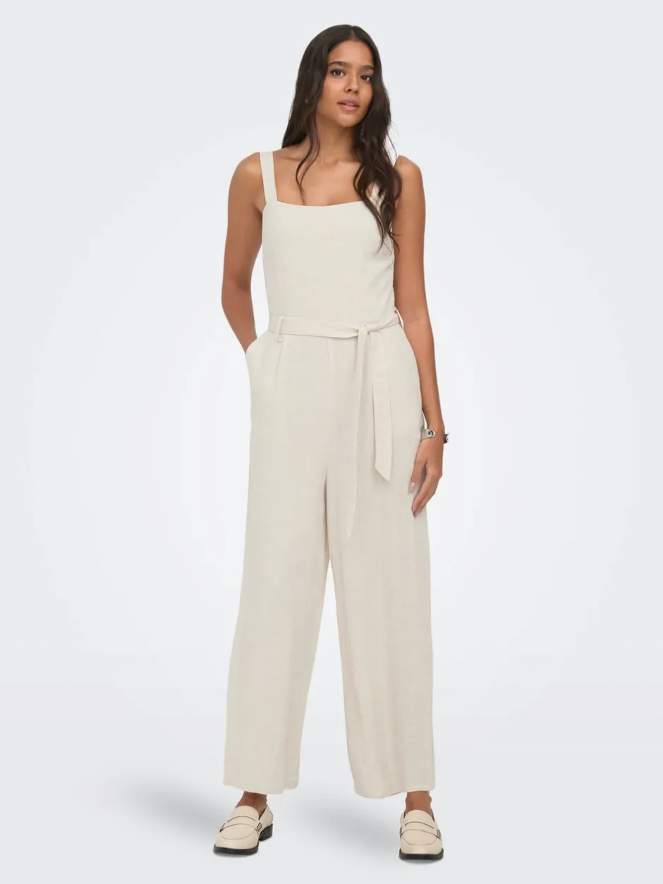 New ONLSIESTA Hør Jumpsuit Dame Jumpsuits