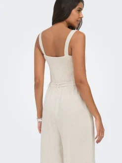 New ONLSIESTA Hør Jumpsuit Dame Jumpsuits
