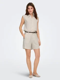 Hot ONLSIESTA Regular fit Hør Shorts Dame Shorts