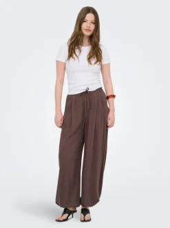 Discount ONLSIESTA Wide leg fit Hør Bukser i wide fit Dame Bukser