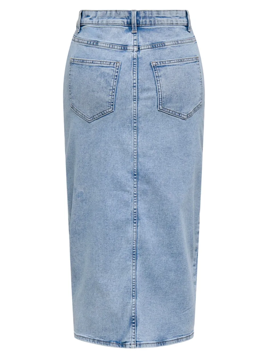 Clearance ONLSILJA Denim-nederdel Midinederdel Dame Nederdele