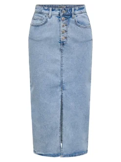 Clearance ONLSILJA Denim-nederdel Midinederdel Dame Nederdele