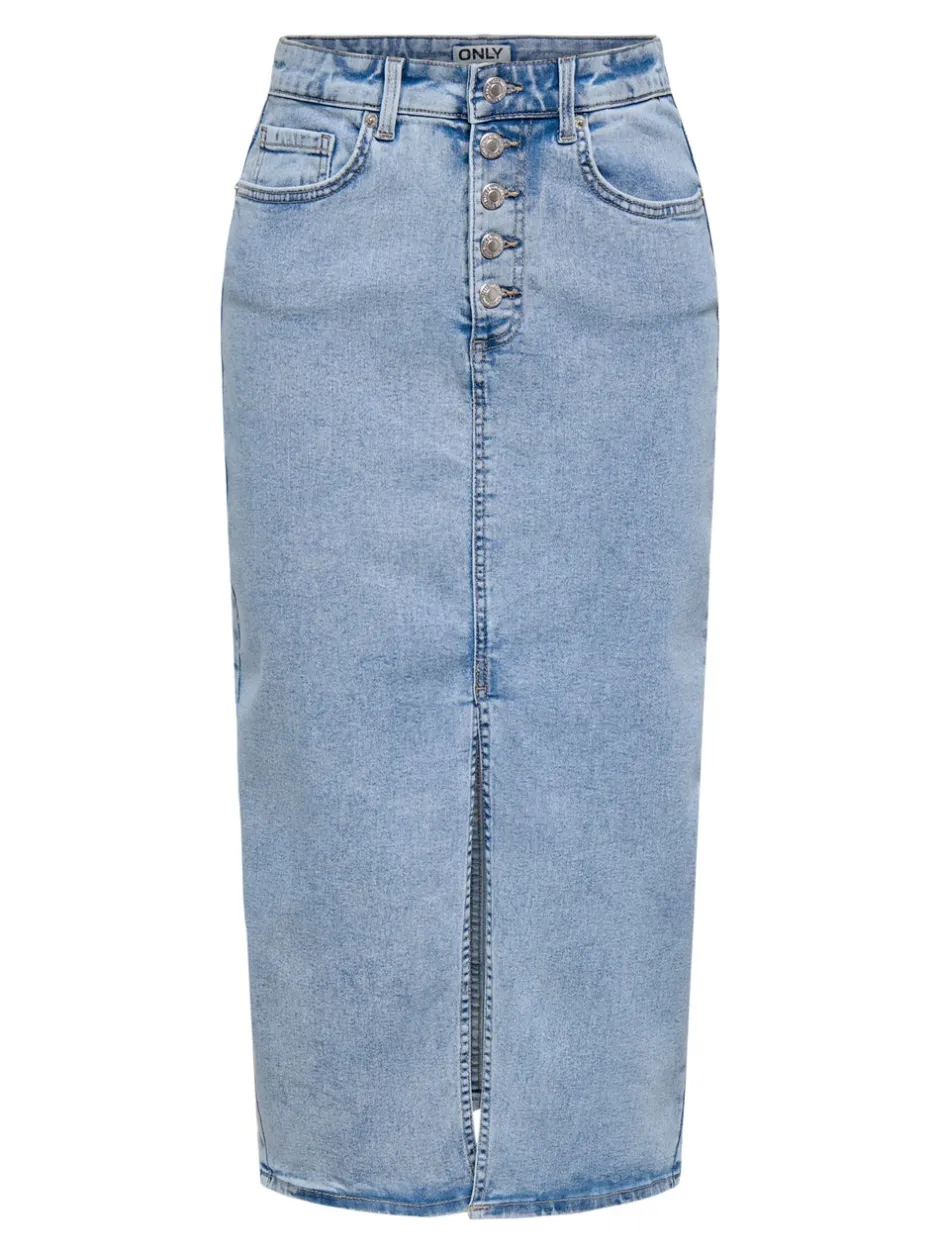 Clearance ONLSILJA Denim-nederdel Midinederdel Dame Nederdele