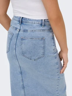 Clearance ONLSILJA Denim-nederdel Midinederdel Dame Nederdele