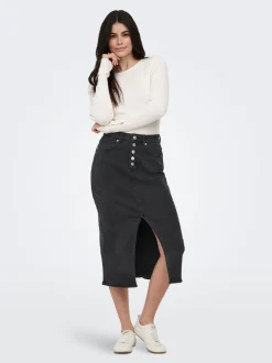Sale ONLSILJA Denim-nederdel Midinederdel Dame Nederdele