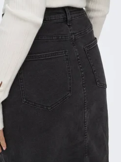 Sale ONLSILJA Denim-nederdel Midinederdel Dame Nederdele