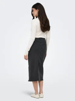 Sale ONLSILJA Denim-nederdel Midinederdel Dame Nederdele
