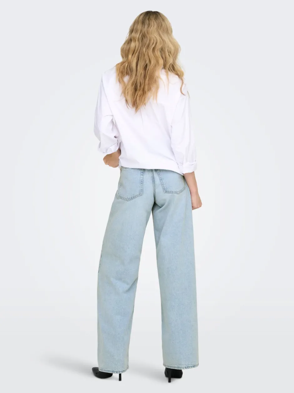 New ONLSILKY Høj talje Wide leg fit Jeans Dame Jeans|Jeans