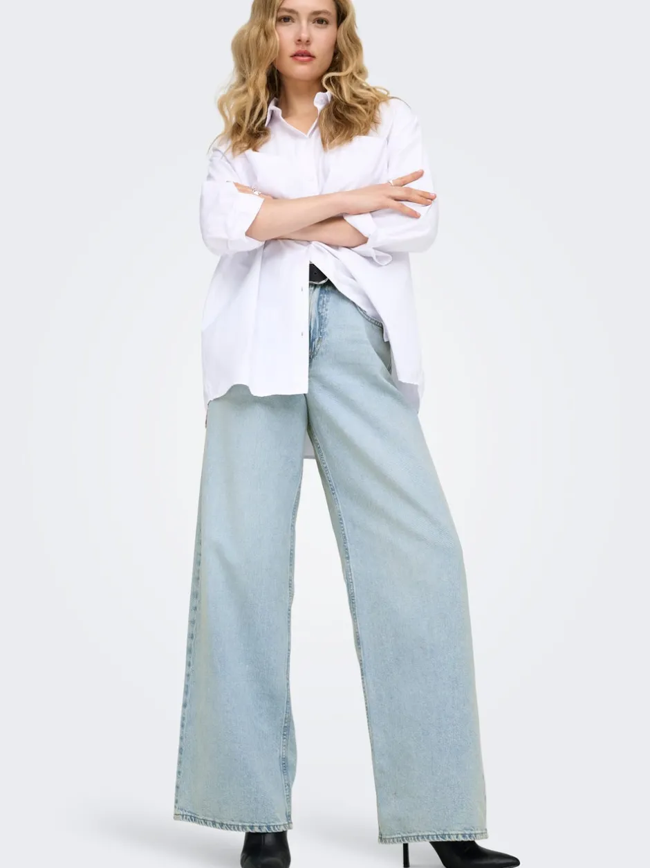 New ONLSILKY Høj talje Wide leg fit Jeans Dame Jeans|Jeans