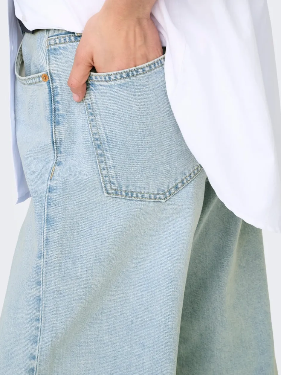 New ONLSILKY Høj talje Wide leg fit Jeans Dame Jeans|Jeans