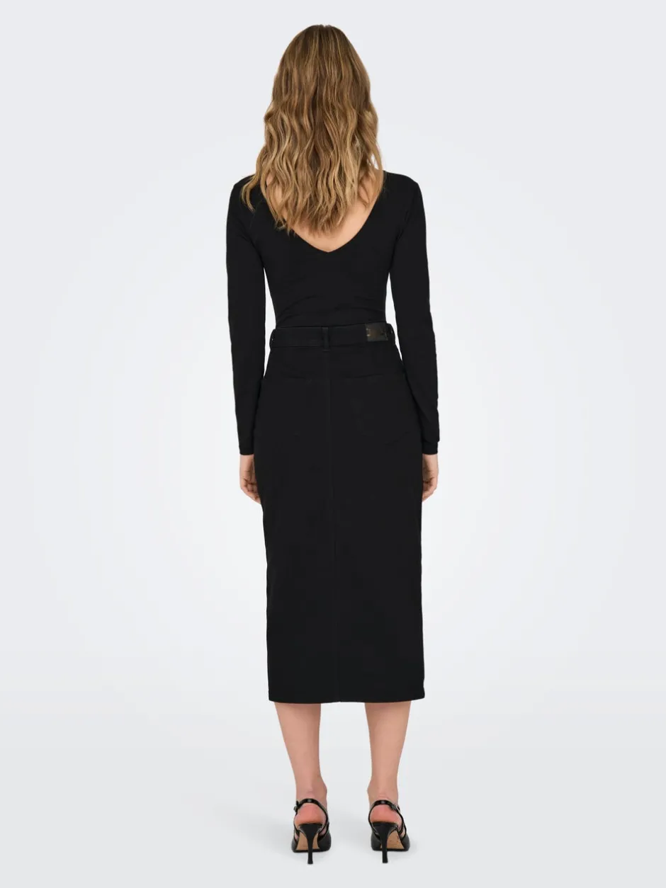 Discount ONLSIRI Denim Denim-nederdel Midinederdel Dame Nederdele|Denimnederdele