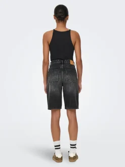 Online ONLSONNY Høj talje Regular fit Denim-shorts Dame Shorts|Double Denim