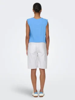 Outlet ONLSONNY Høj talje Regular fit Denim-shorts Dame Shorts|Double Denim