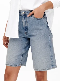 ONLSONNY Høj talje Regular fit Denim-shorts Dame Shorts|Double Denim