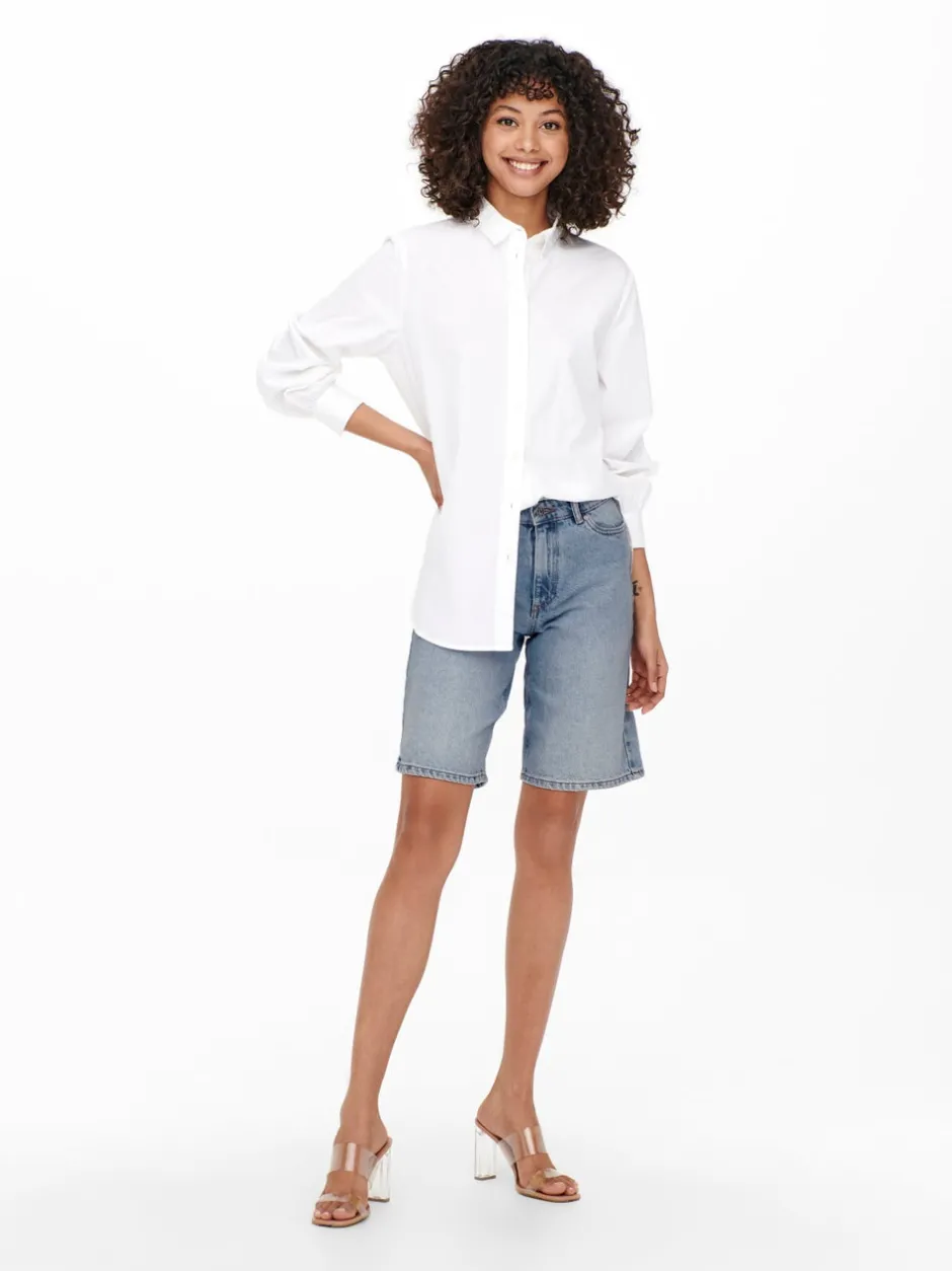 ONLSONNY Høj talje Regular fit Denim-shorts Dame Shorts|Double Denim