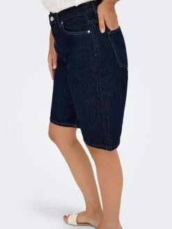 Online ONLSONNY Høj talje Regular fit Denim-shorts Dame Shorts|Double Denim