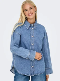Discount ONLSOPHIE Denim-skjorte Dame Jakker Og Frakker|Double Denim