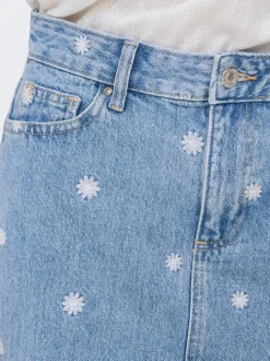 Sale ONLSTELLA Denim Denim-nederdel Kort nederdel Dame Nederdele|Denimnederdele