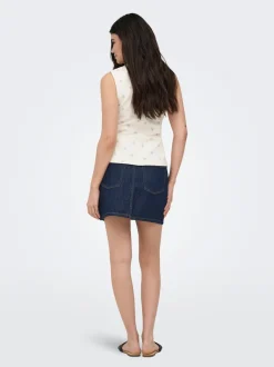 Best ONLSTELLA Denim Denim-nederdel Kort nederdel Dame Nederdele|Denimnederdele