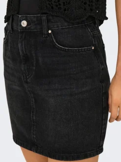 Outlet ONLSTELLA Denim Denim-nederdel Kort nederdel Dame Nederdele|Denimnederdele