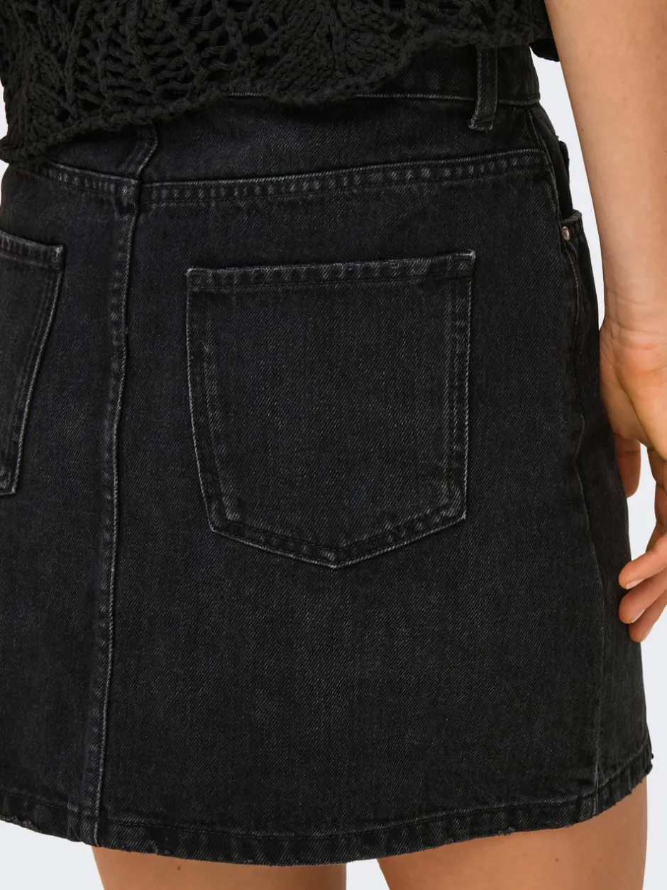 Outlet ONLSTELLA Denim Denim-nederdel Kort nederdel Dame Nederdele|Denimnederdele
