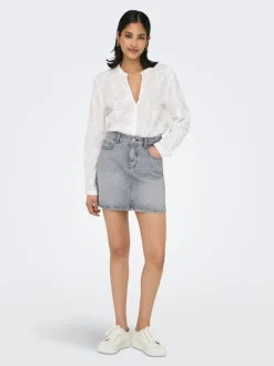 New ONLSTELLA Denim Denim-nederdel Kort nederdel Dame Nederdele|Denimnederdele